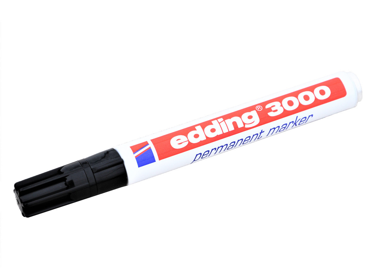 Маркер перманентний водостійкий Edding 3000, чорний / 1,5 мм